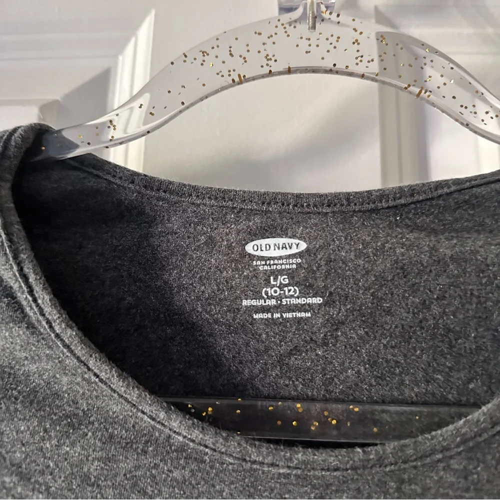 Old Navy Charcoal Kids Love and Music Long Sleeve Tee